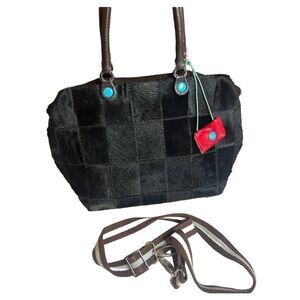 GABS Black Hair on Hide Tote Bag